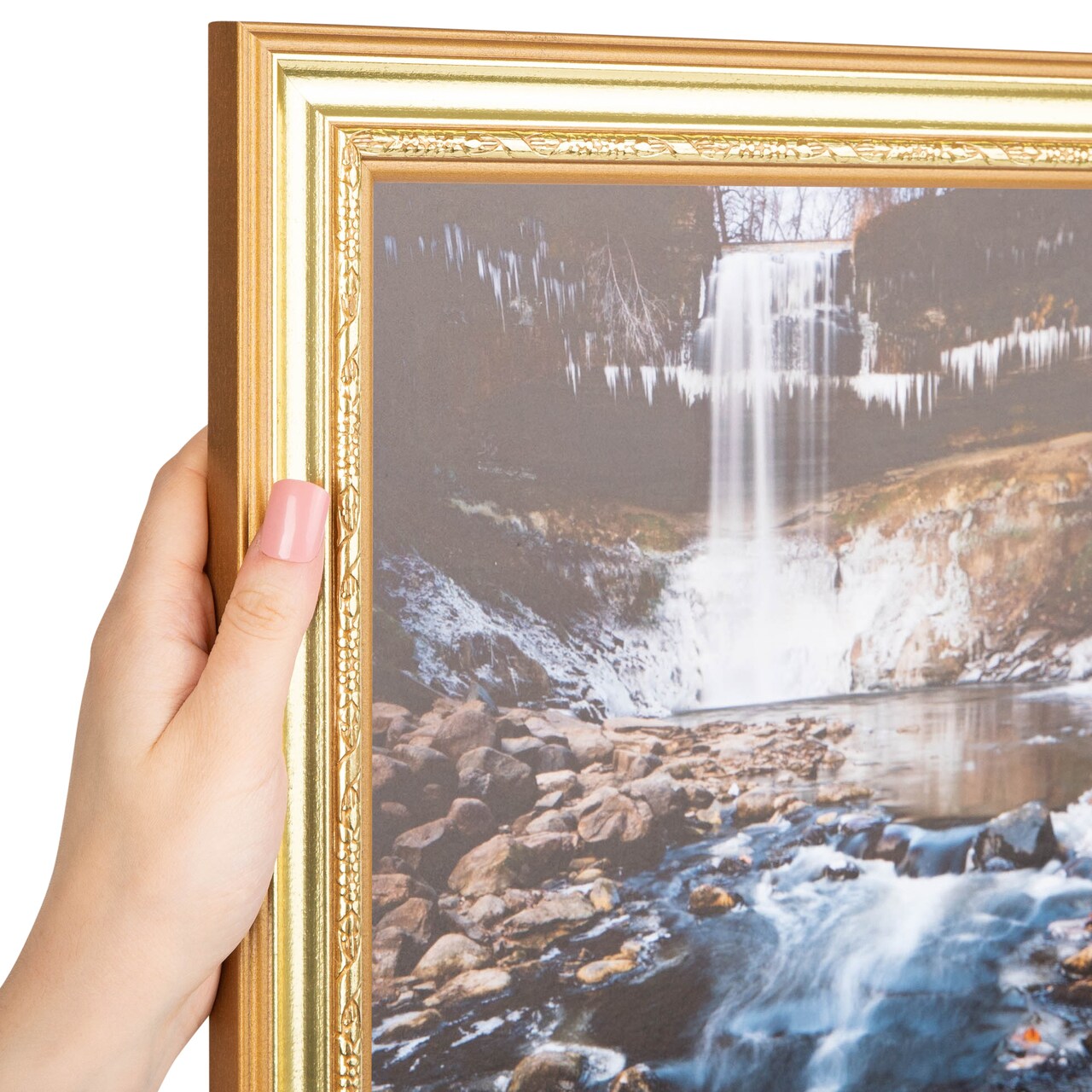 ArtToFrames 6x8 Inch Picture Frame, This 1.00 Inch Custom Wood Poster Frame is Available in Multiple Colors, Great for Your Art or Photos - Comes with Regular Glass and Corrugated Backing (A54BP)